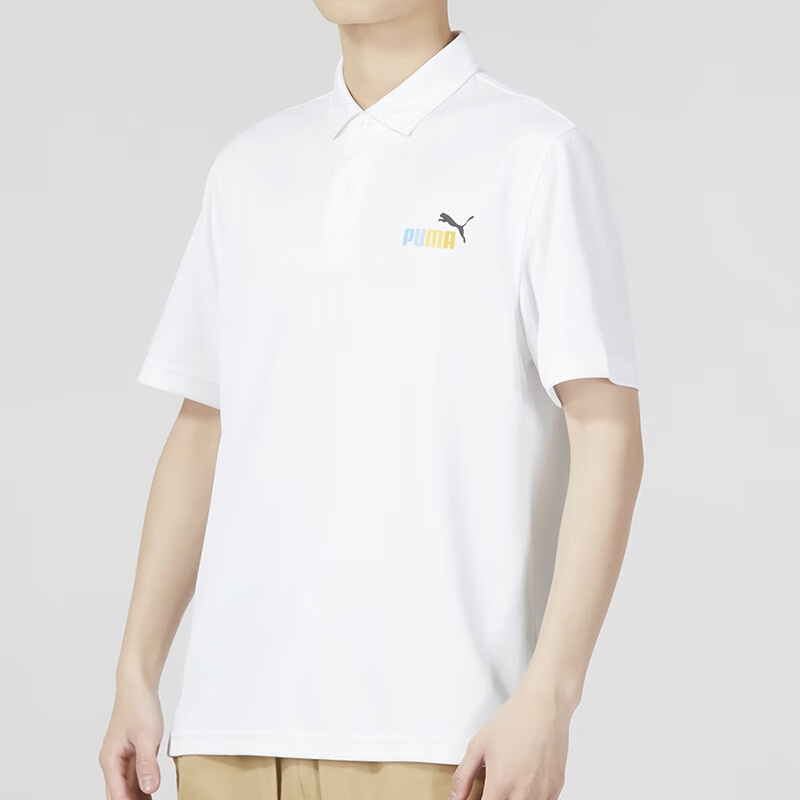 PUMA Graphic Logo Polo Shirt 'White' 678011-02 - 3