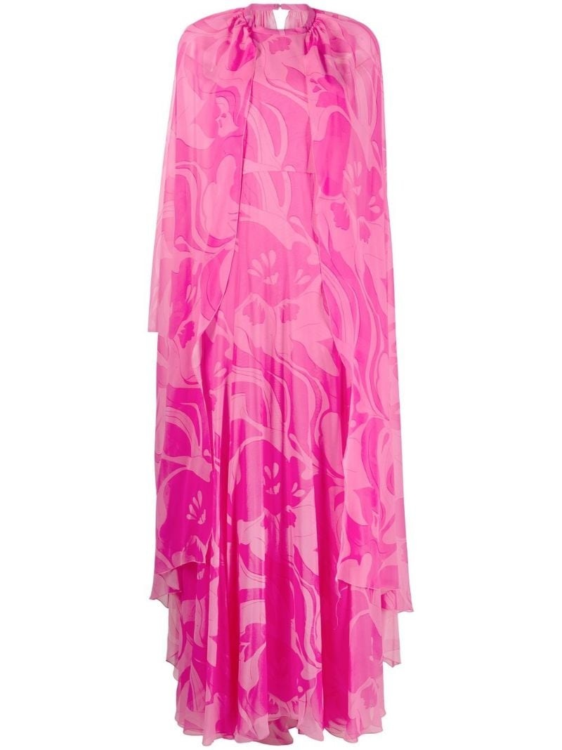 paisley-embroidered maxi dress - 1