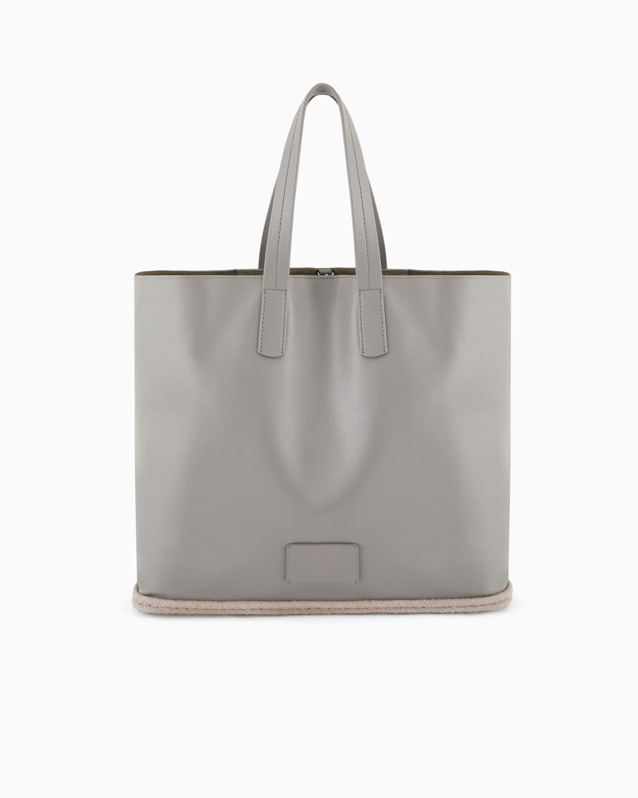 NAPPA-LEATHER AND ROPE SHOPPER BAG - 1