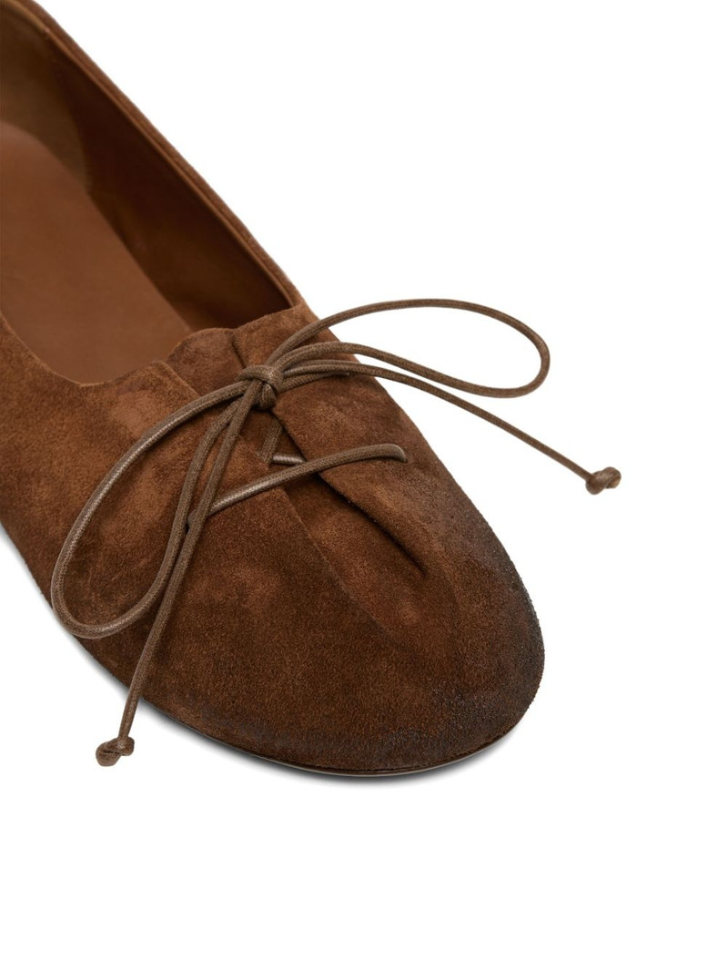 Girella lace-up suede ballet flats 4