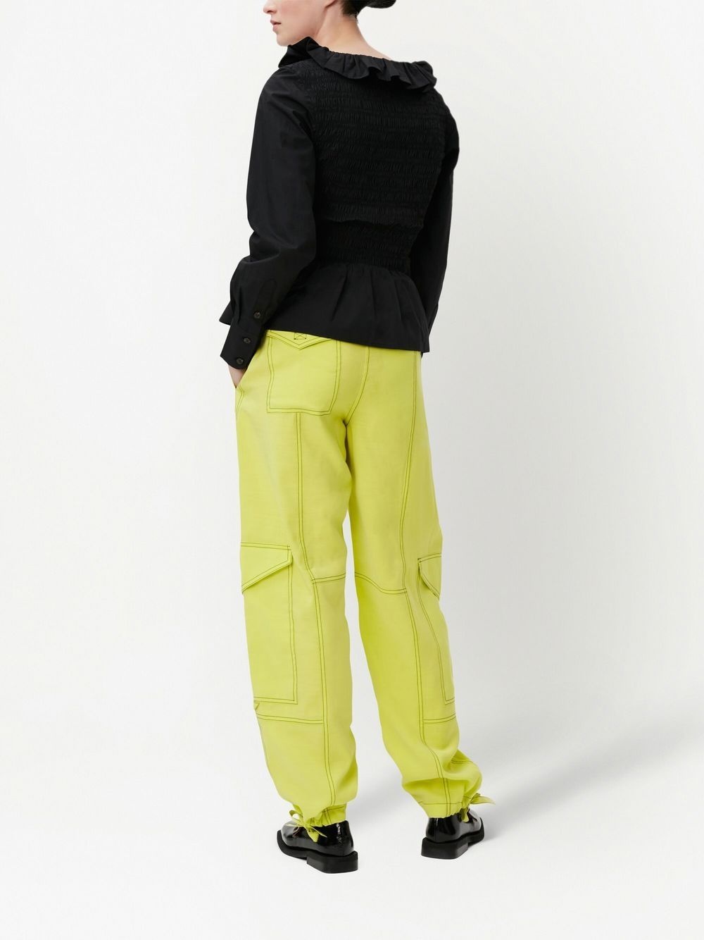 cotton poplin smock blouse - 3