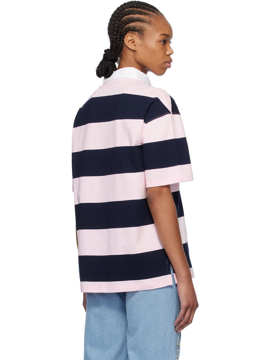 Pink & Blue Striped Polo - 3