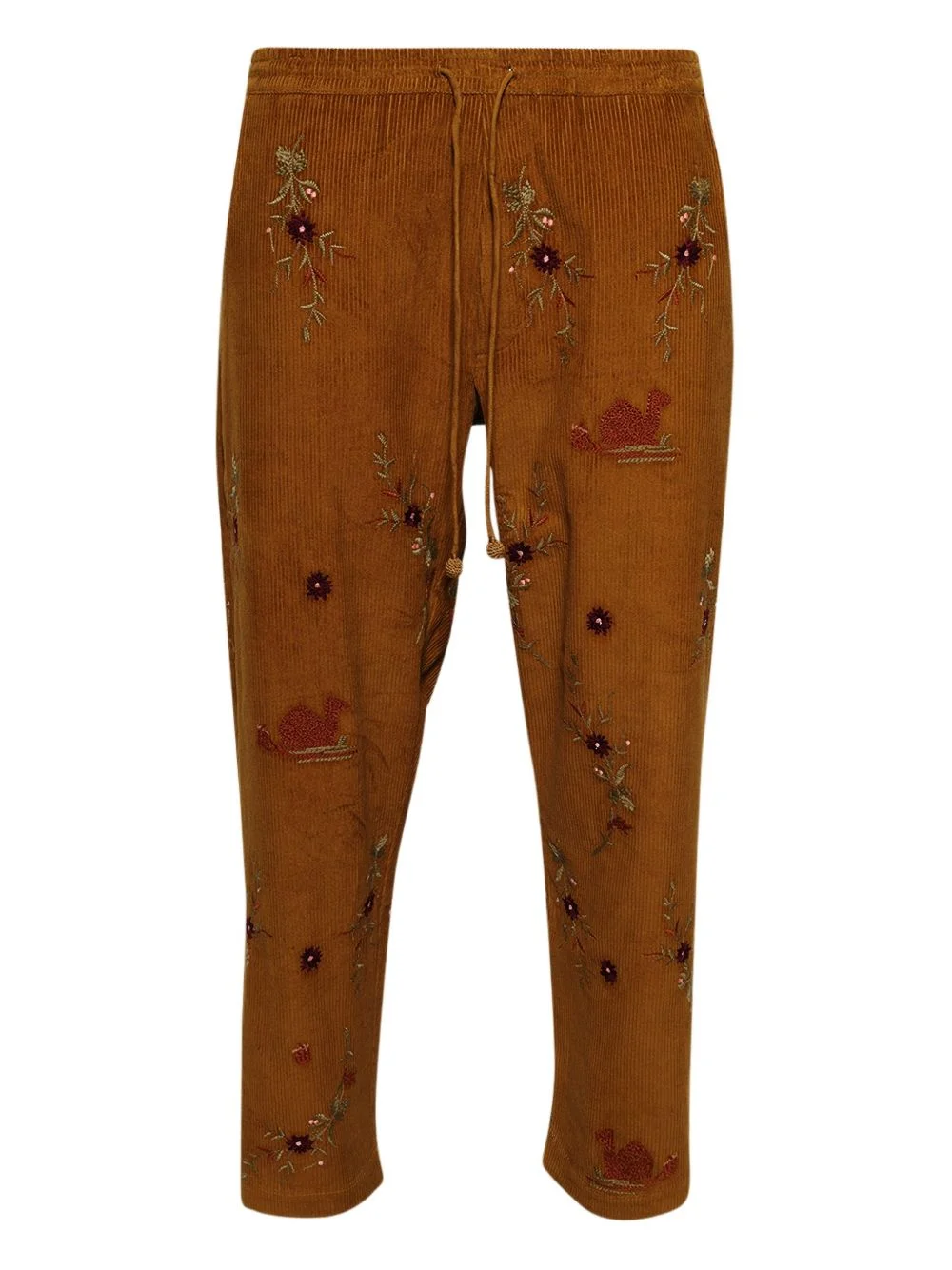 Doulich embroidered corduroy trousers - 1