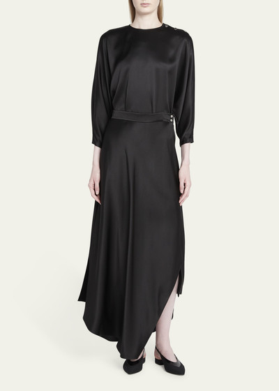 Loro Piana Alin Asymmetric Silk Maxi Skirt outlook