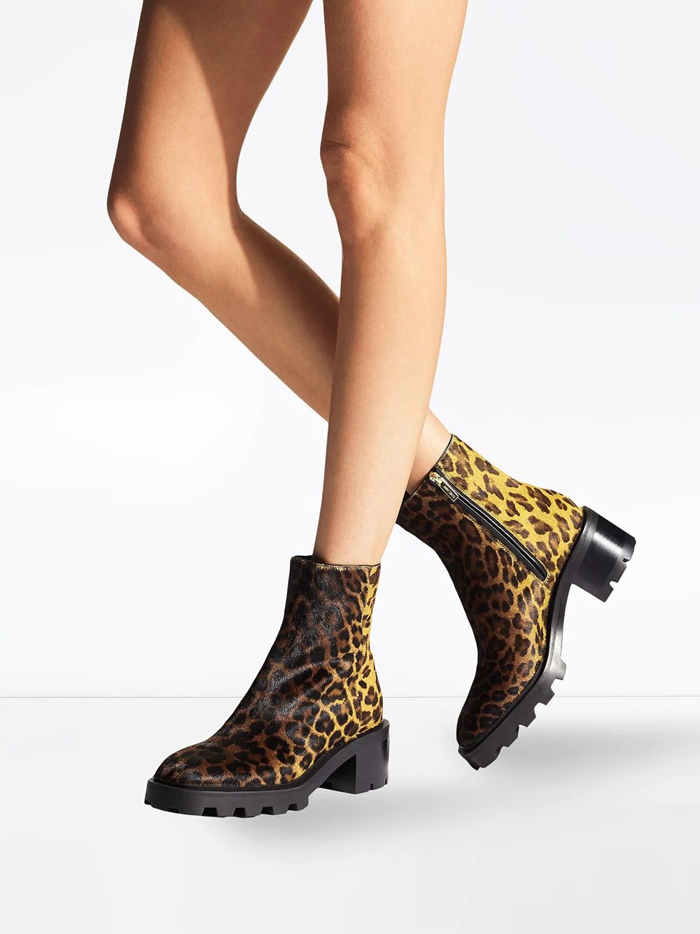 Mava leopard print 35mm boots - 5