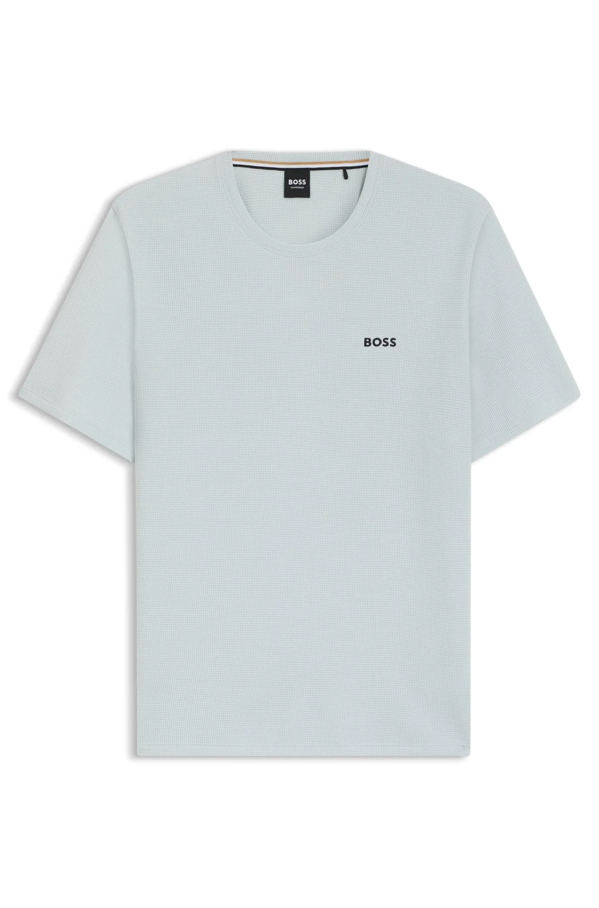 COTTON-BLEND PAJAMA T-SHIRT WITH EMBROIDERED LOGO - 1