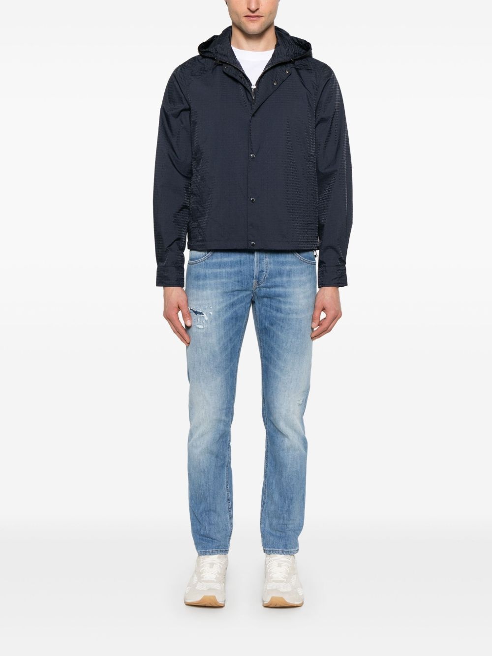logo-pattern jacket - 2