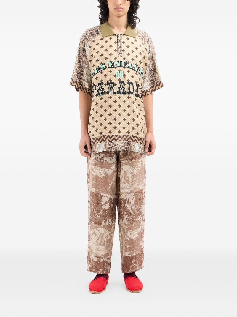 Aloe geometric-pattern polo shirt 3