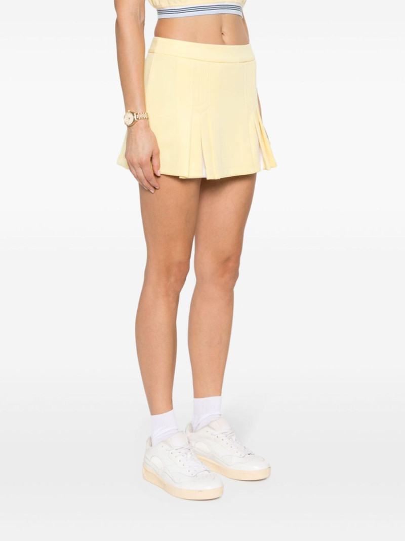 logo-embroidered pleated miniskirt 3