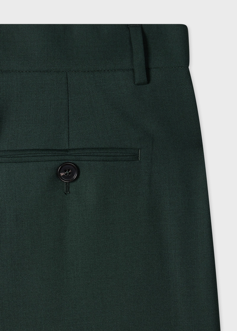 Paul Smith Women's A Suit To Travel In - Dark Green Pleated Wide Leg Wool Trousers outlook