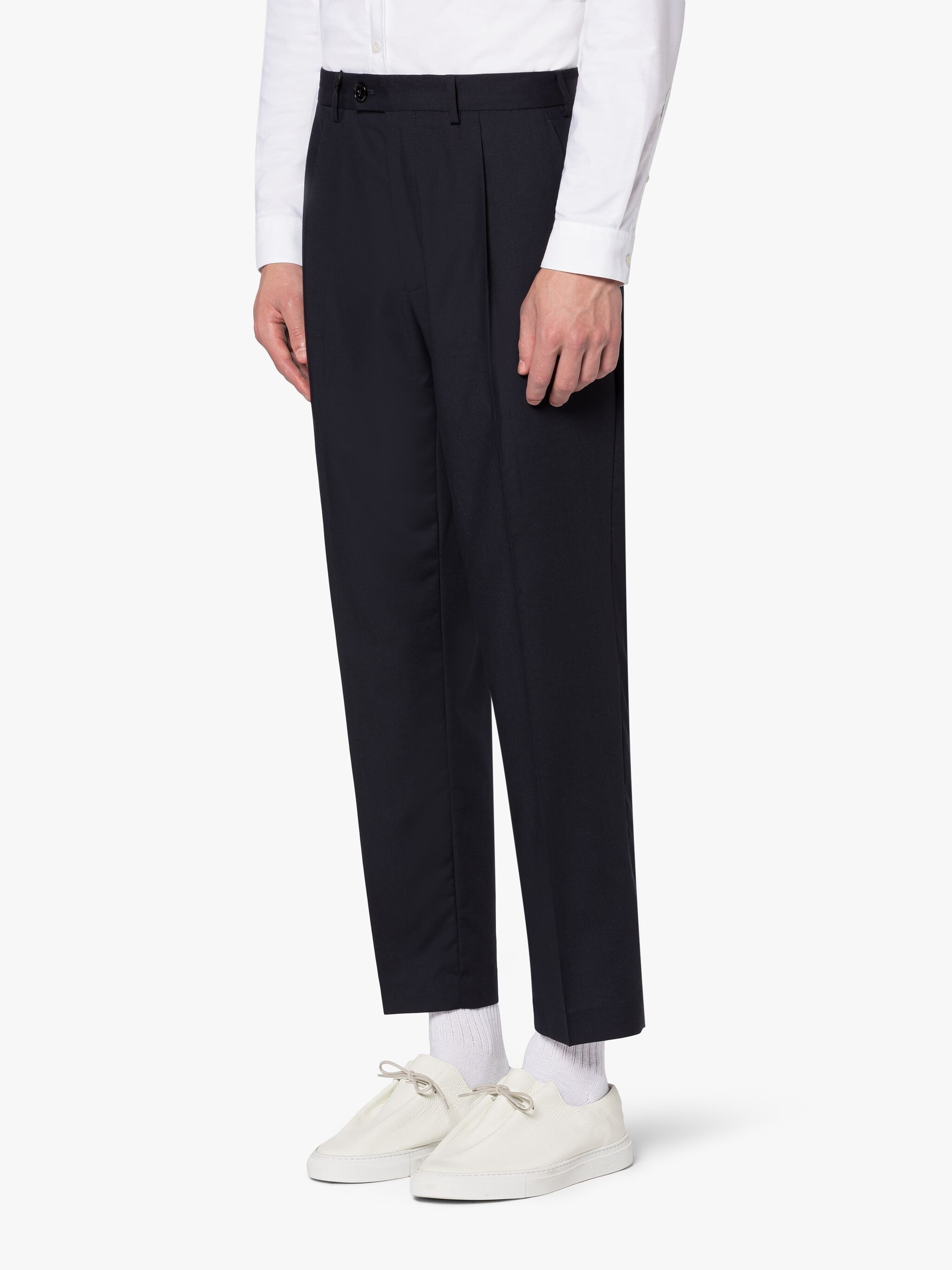THE STANDARD NAVY WOOL TROUSERS - 3