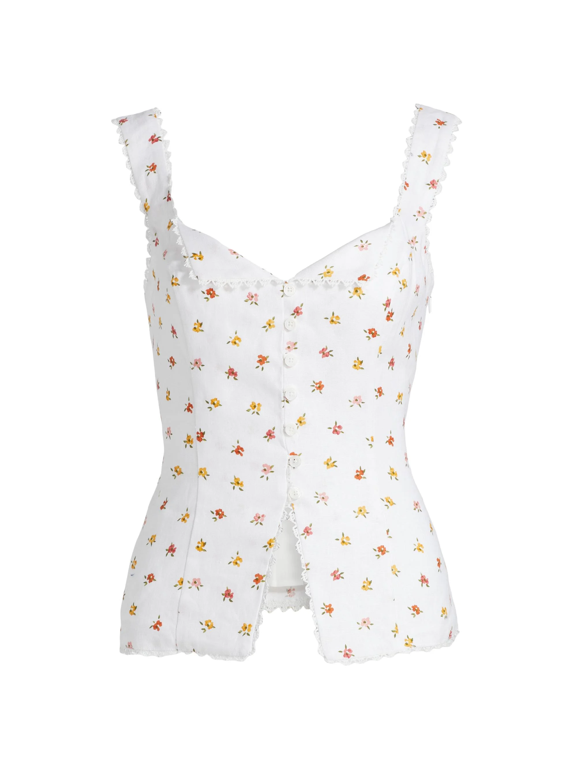 Women's Viola Floral Linen Top - Layla - 1