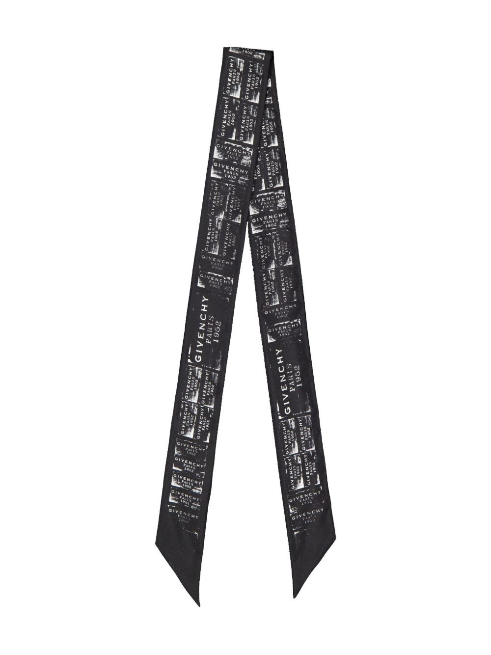logo-stamp silk scarf - 1