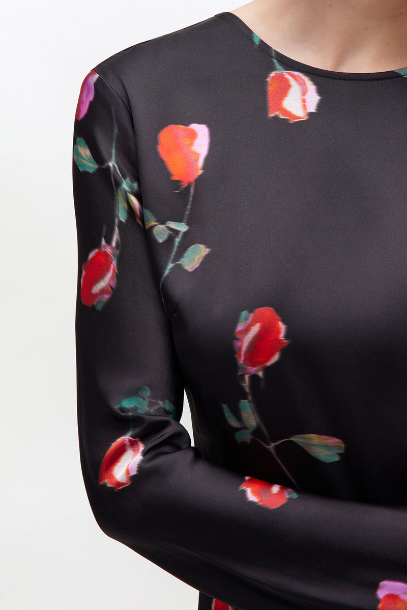 PRINTED CIRCLE COLLAR MIDI DRESS 3