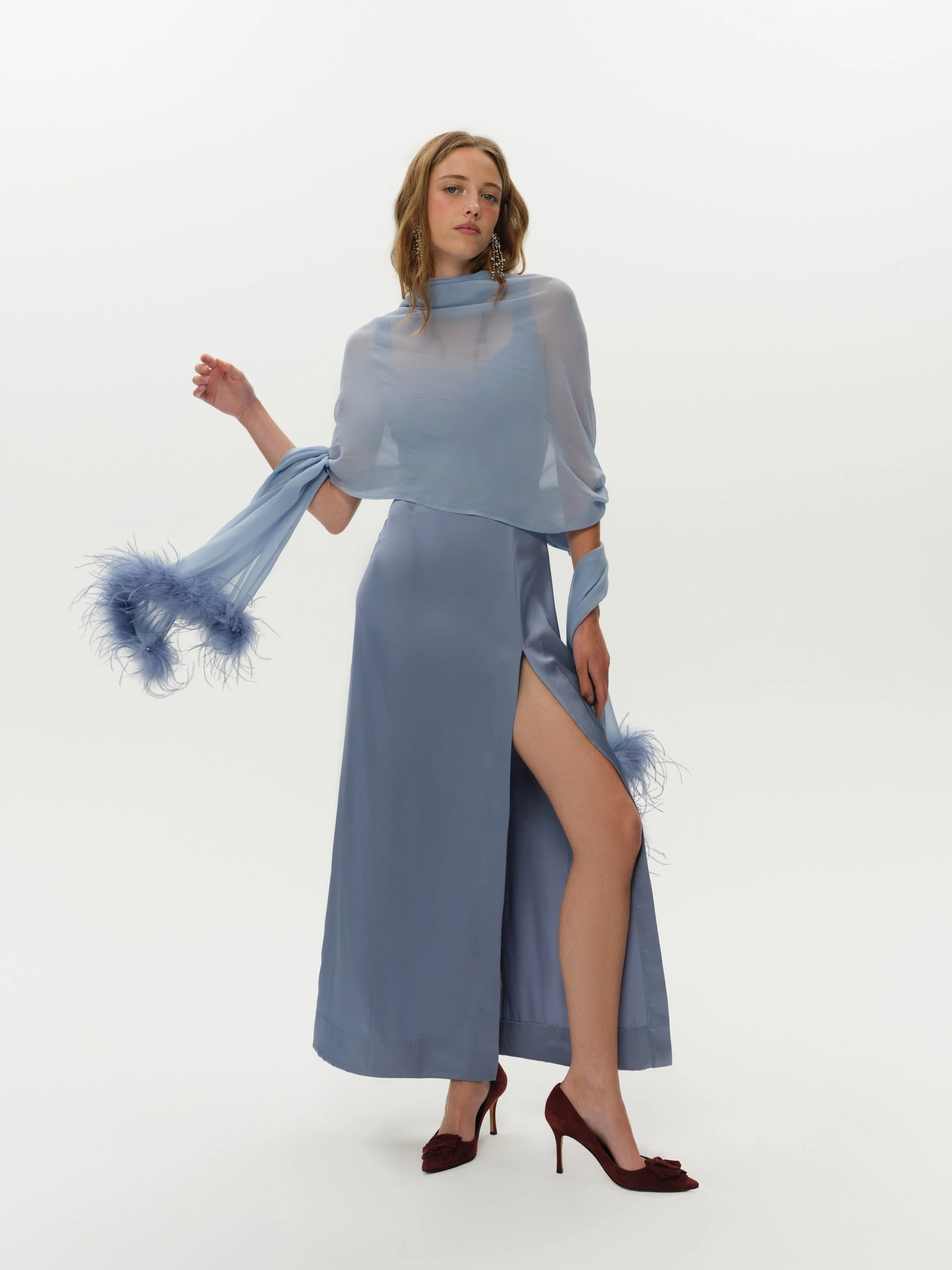 Margo Maxi Dress and Shawl Set - 1