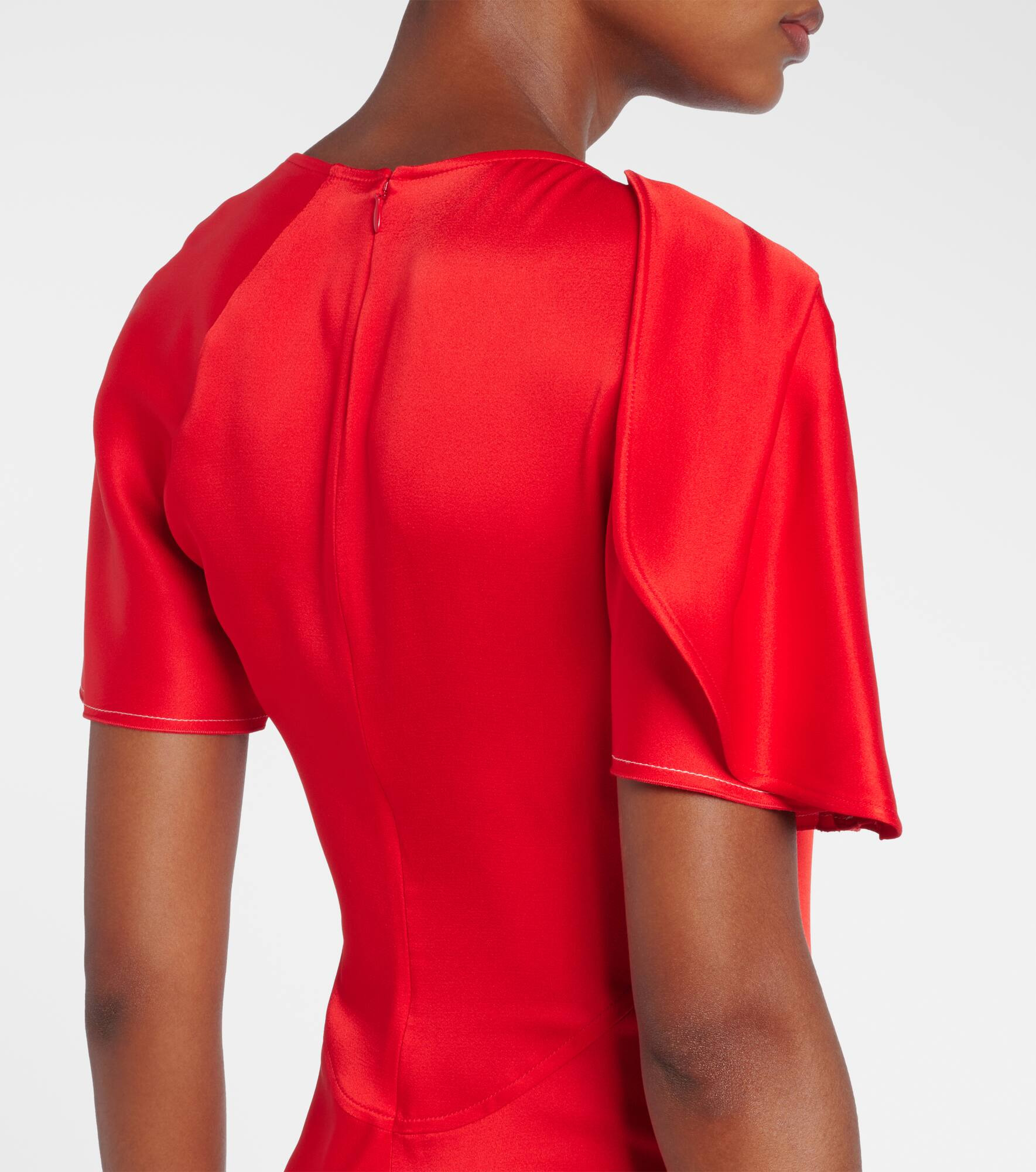 Draped gathered midi dress - 6