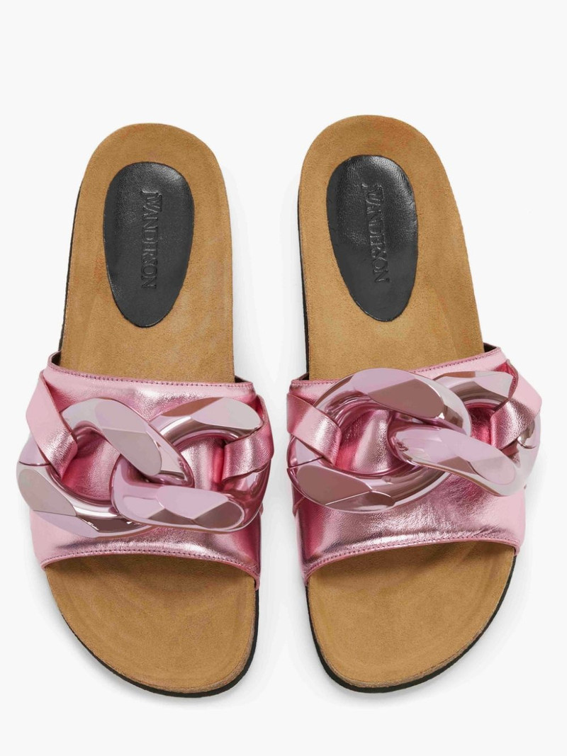 WOMEN'S CHAIN LOAFER SLIDES 3