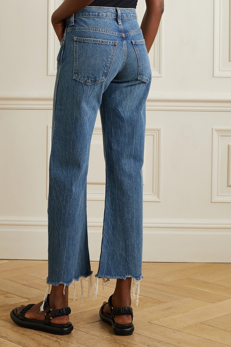 Kerrie frayed mid-rise straight-leg jeans 3
