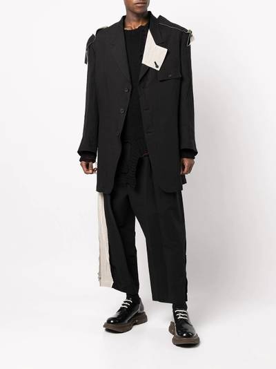 Yohji Yamamoto two-tone cropped trousers outlook