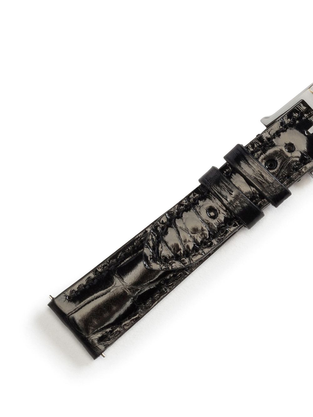 logo-embossed watch strap - 2