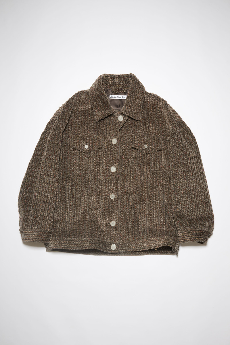 Printed corduroy jacket - Brown 1