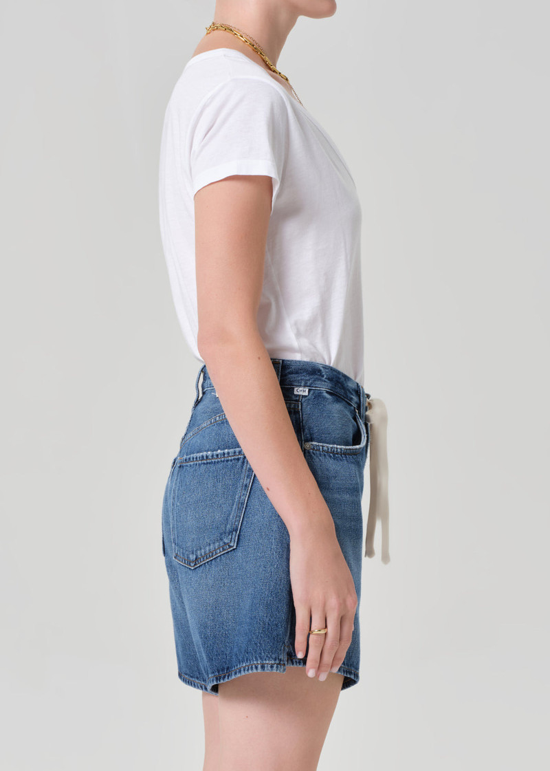 Hara V Neck Tee In White 4