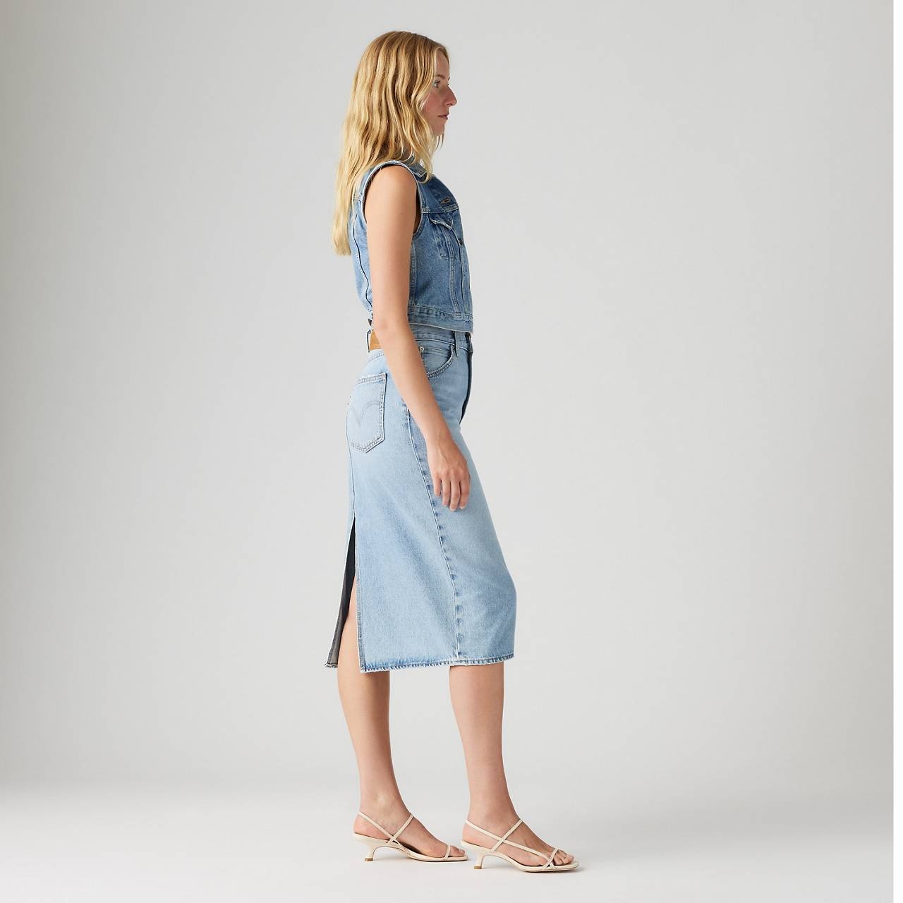 HIGH RISE SLIT SKIRT - 6