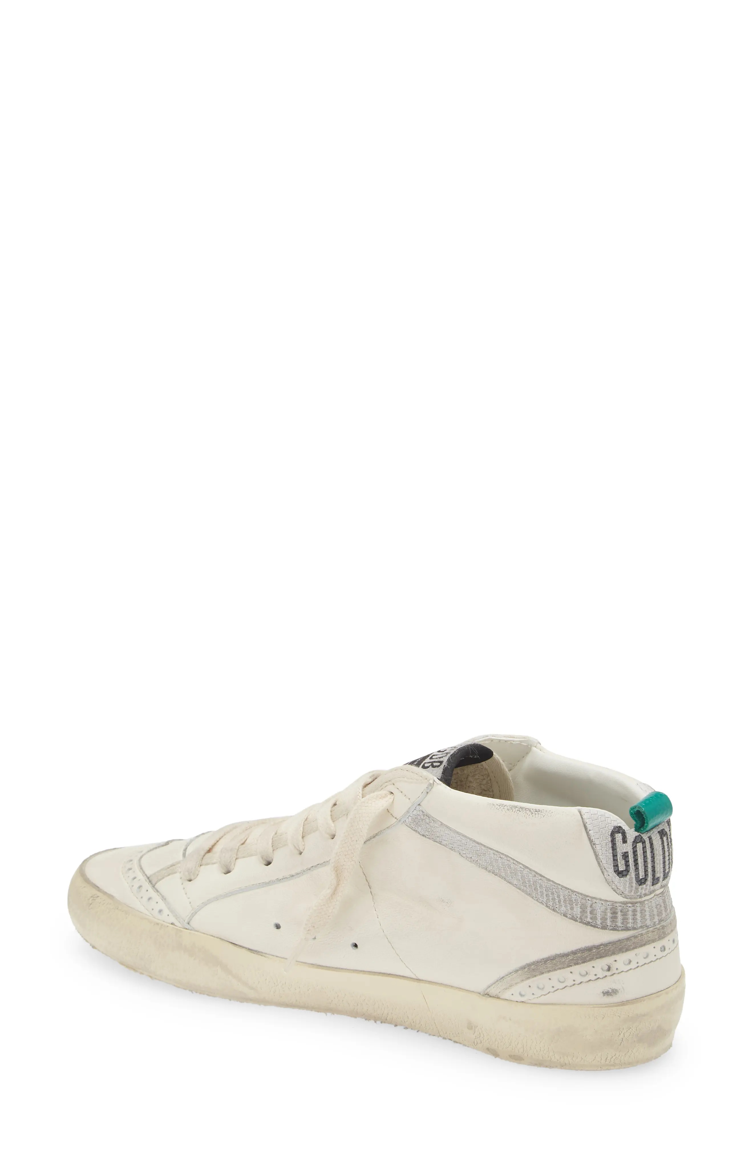 Midstar Sneaker in White/Green - 2