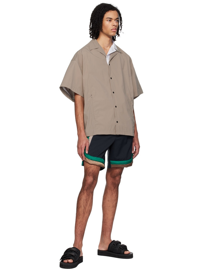 Kolor Taupe Layered Shirt outlook