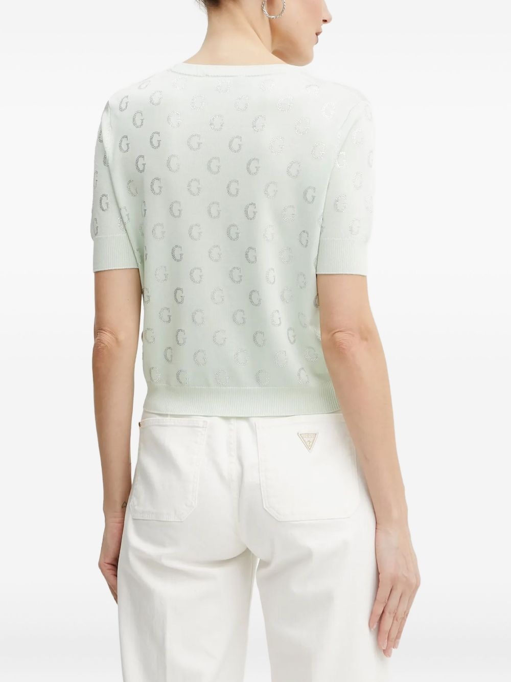 logo-embellished short-sleeve top - 3
