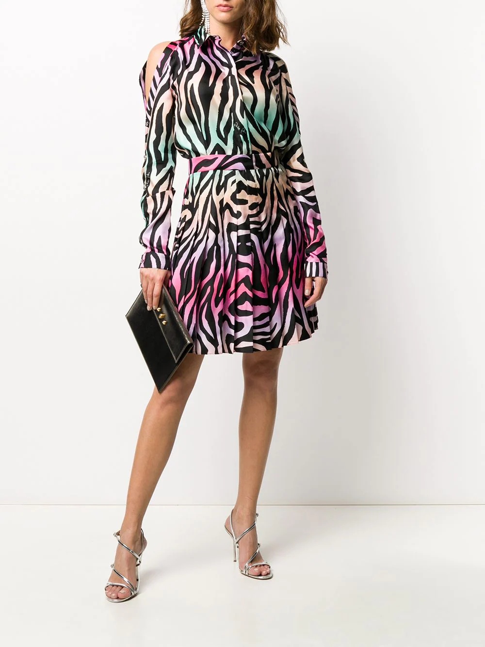 silk jungle shirt dress - 2