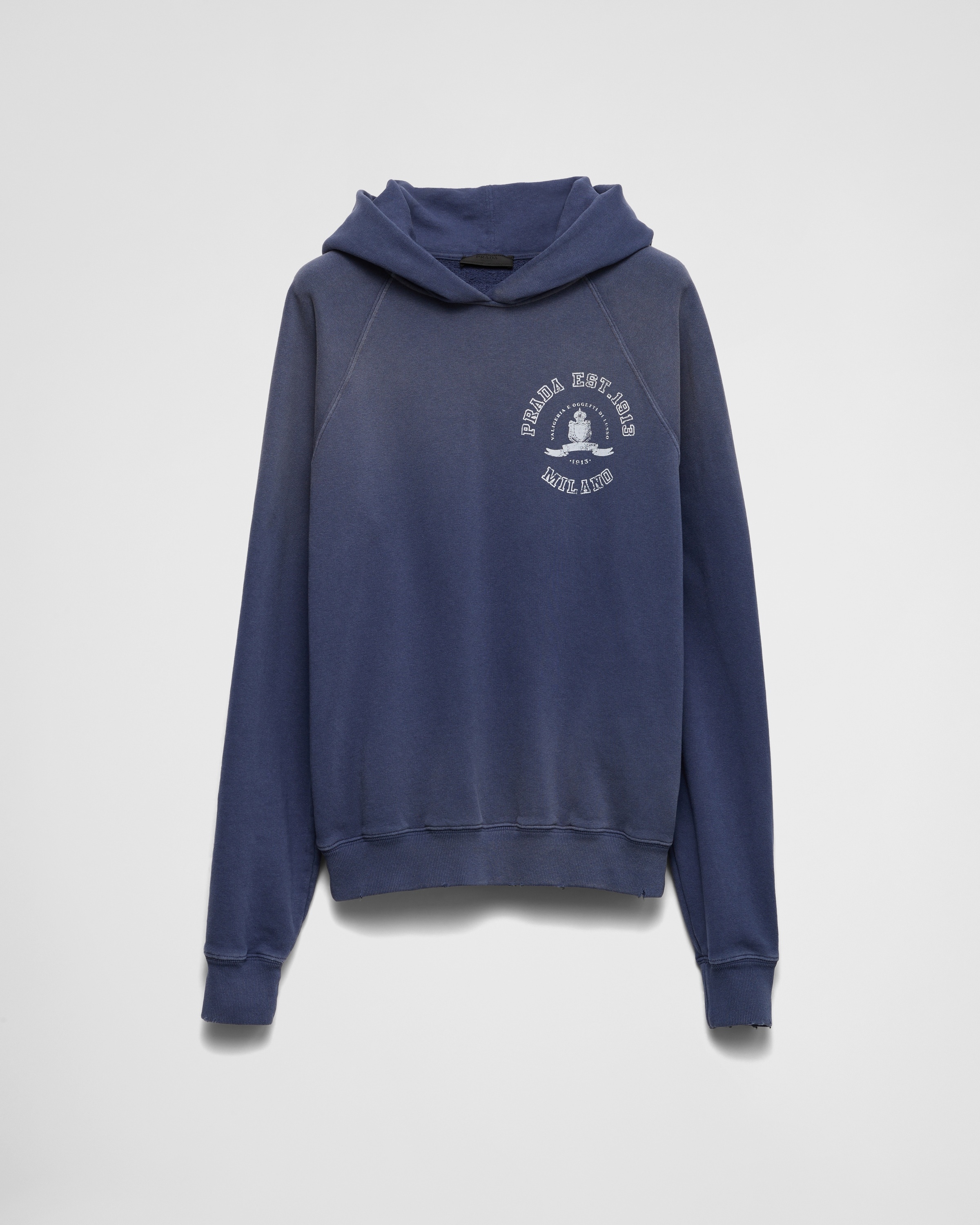 Printed cotton fleece hoodie - 1