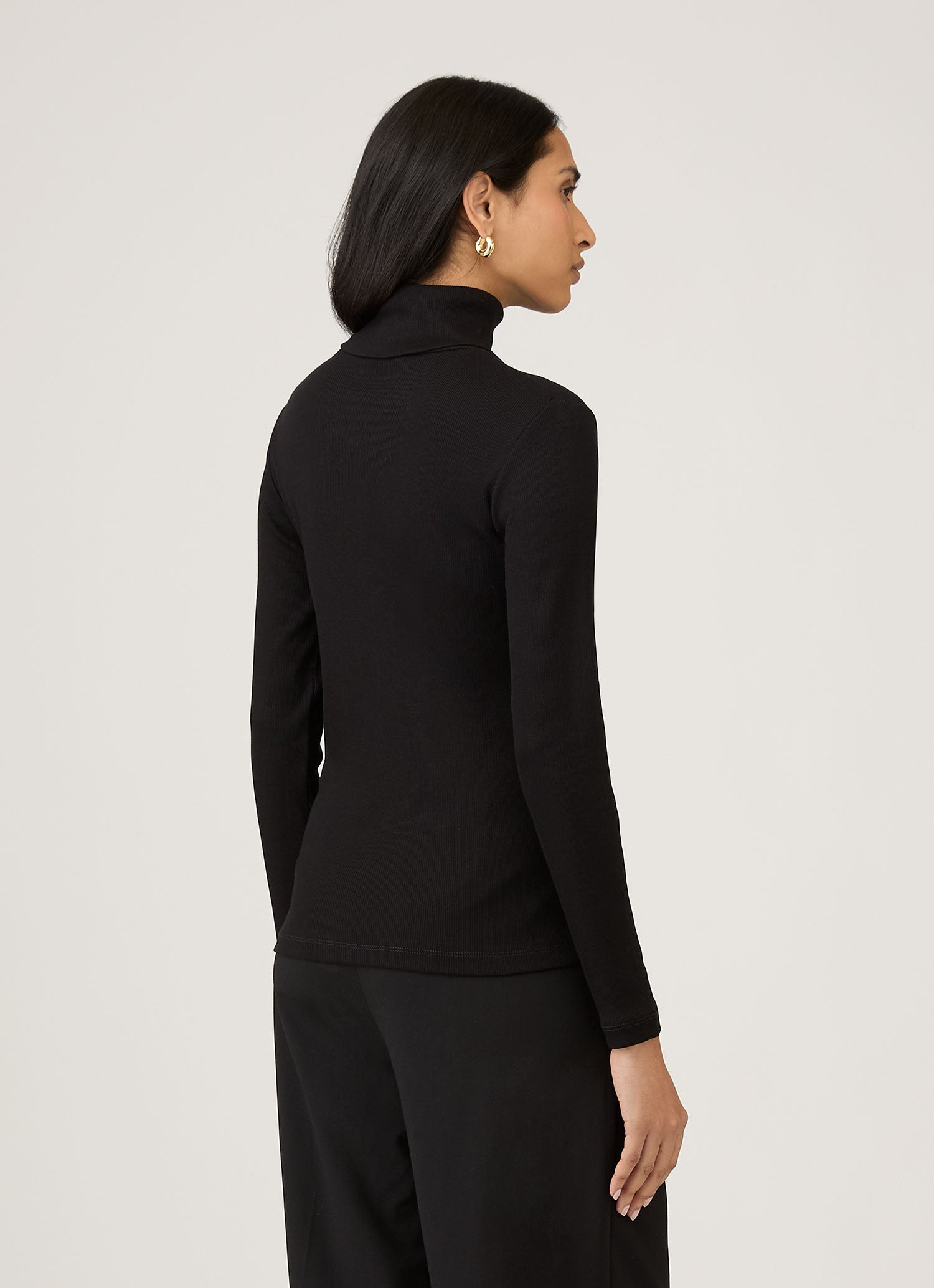Ribbbed Roll Neck - 3