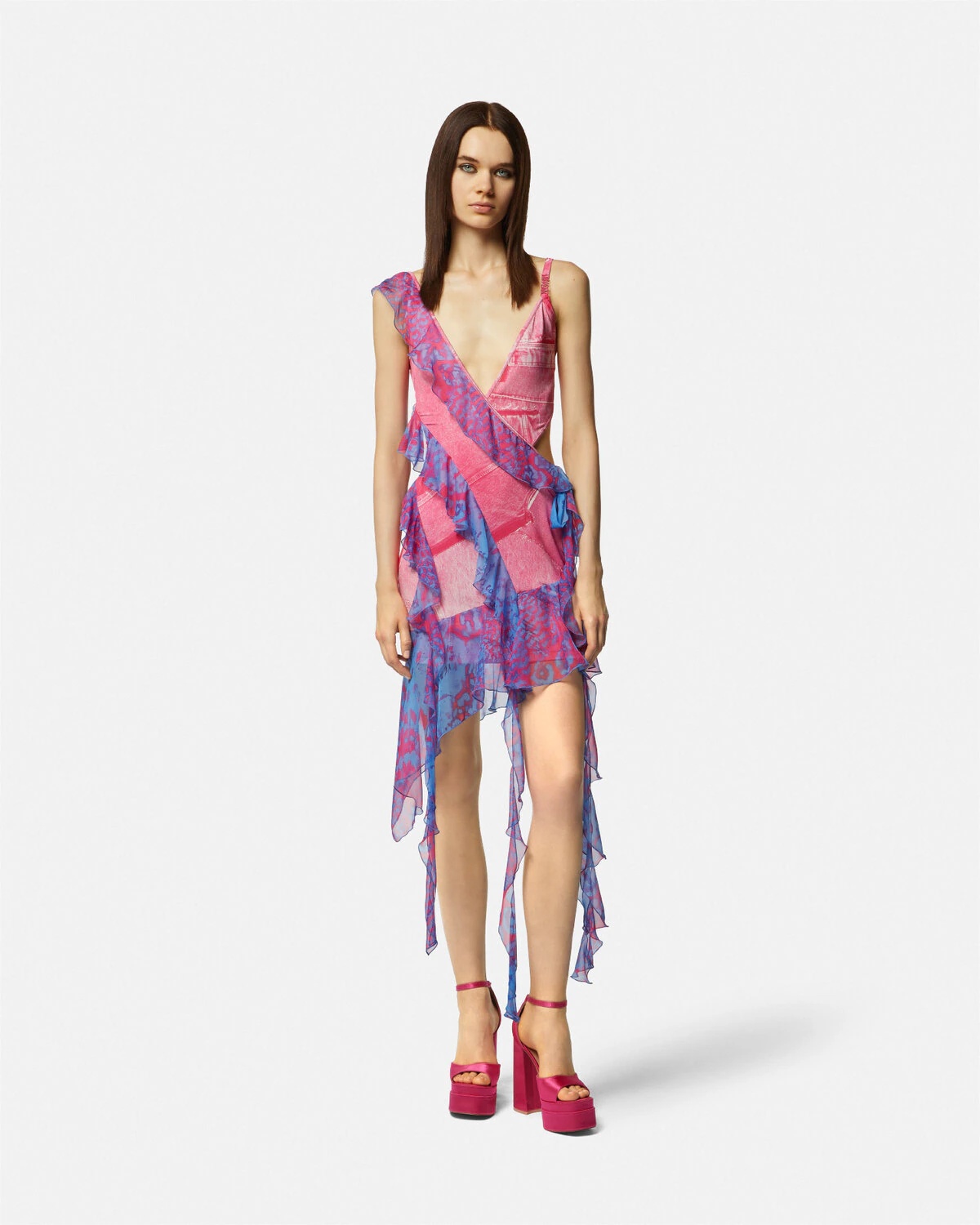 Animalier Ruffled Mini Dress - 2