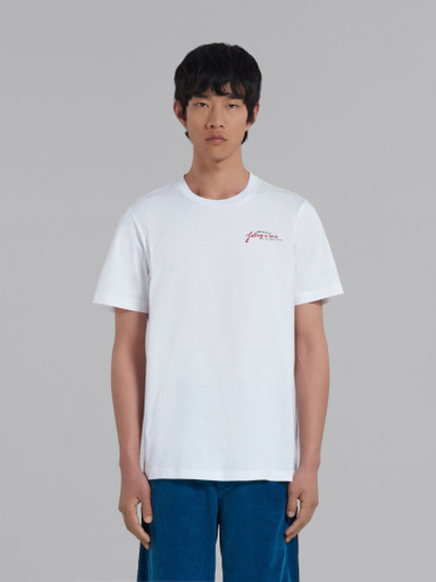 Marni WHITE BIO COTTON T-SHIRT WITH WORDSEARCH PRINT outlook