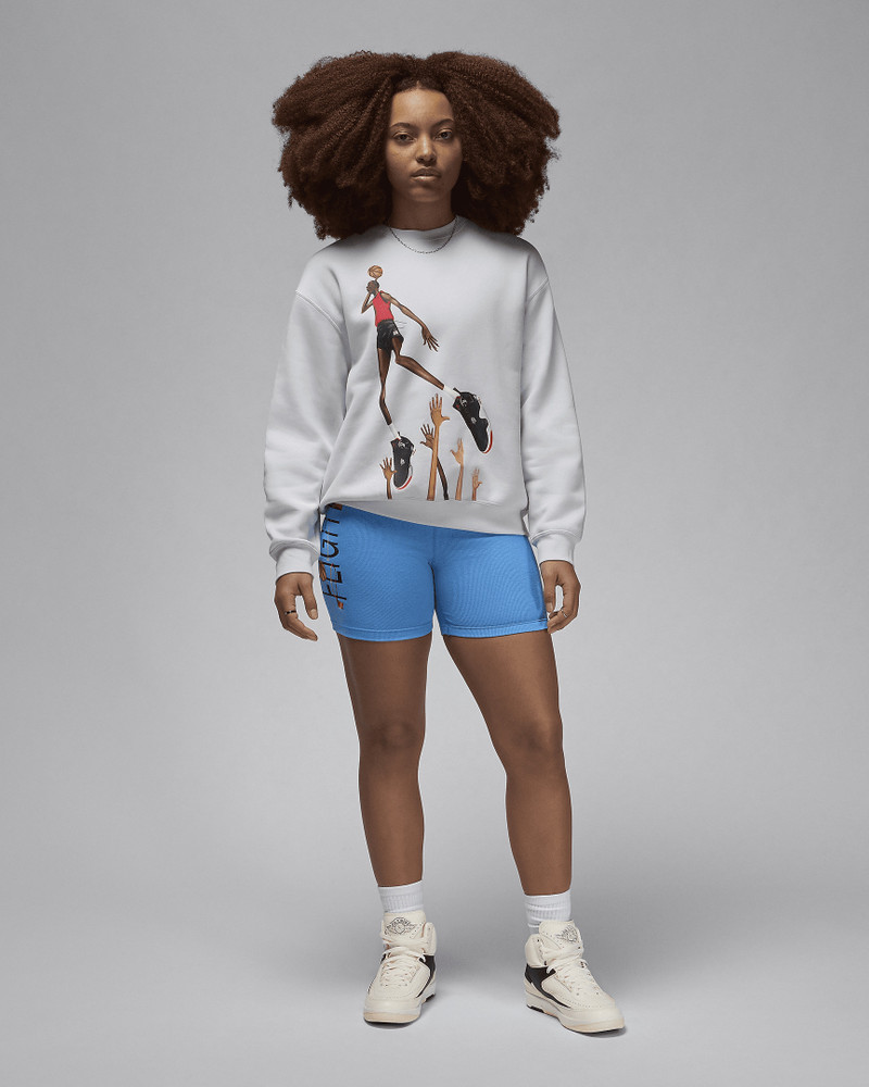 Jordan Artist Series by Darien Birks Women's Fleece Crew-Neck Sweatshirt 7