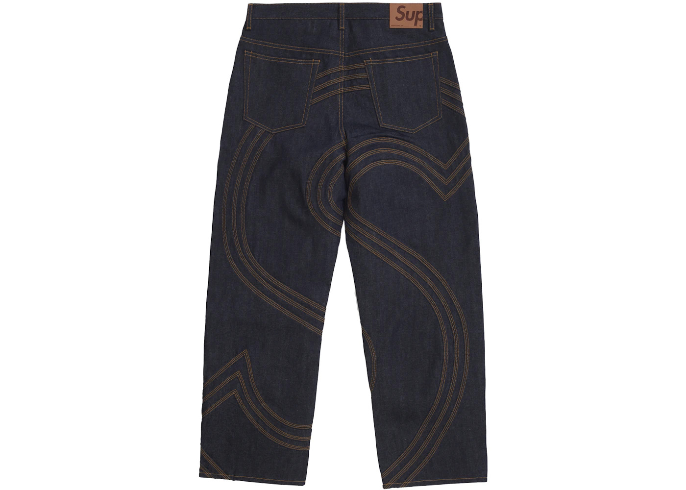 Supreme S Logo Rigid Baggy Jean Rigid Indigo - 2