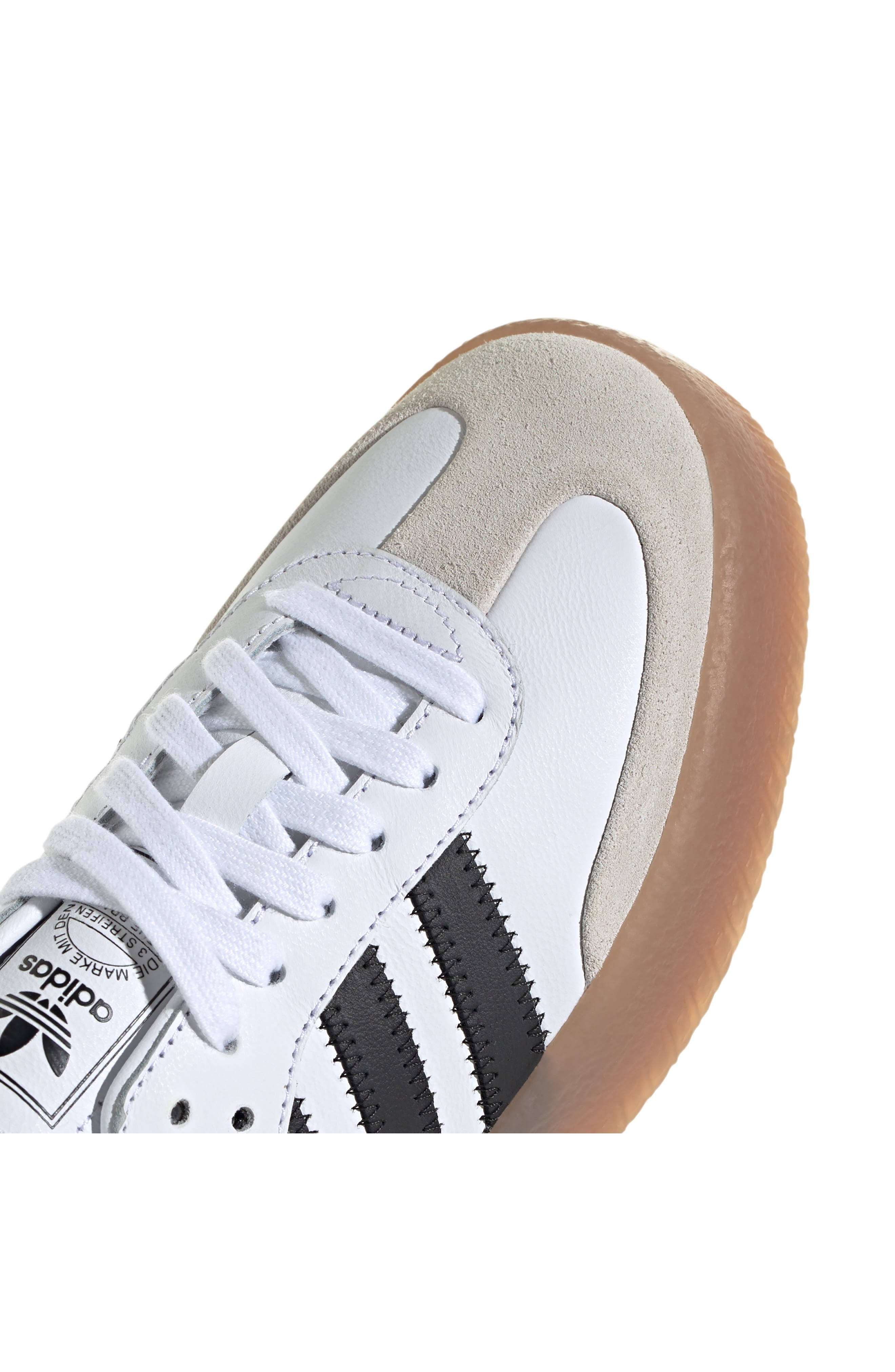 adidas Sambae Sneaker in White/Core Black/Gold Met. at Nordstrom - 8