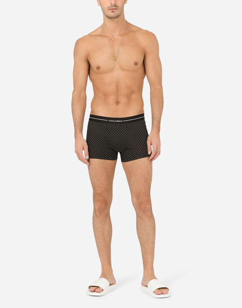 Dolce & Gabbana Two-way-stretch cotton boxers with polka-dot print outlook