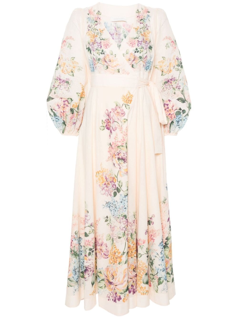 Halliday floral midi wrap dress - 1