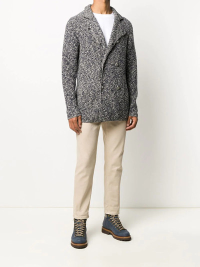 Brunello Cucinelli double breasted mélange cardigan outlook