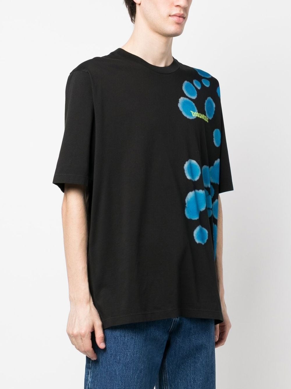 abstract-print logo T-shirt - 3