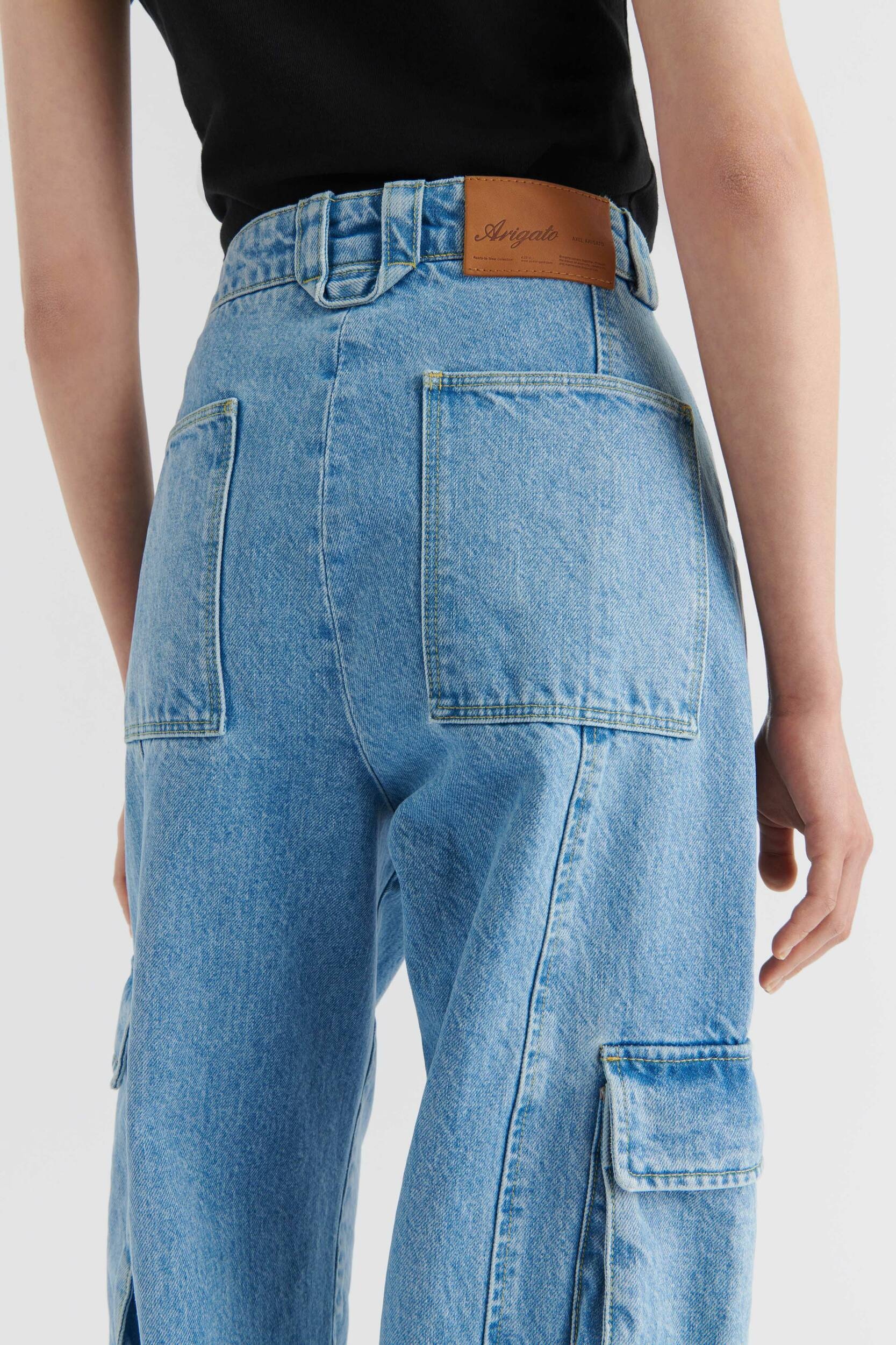 Patch Denim Cargo Trousers - 6