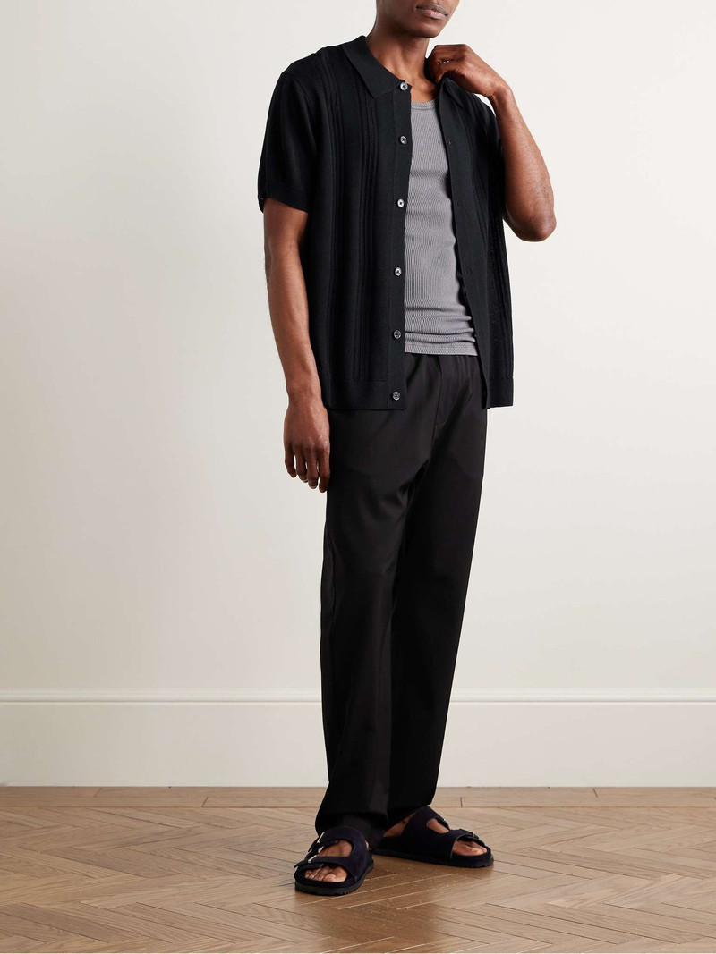 NN07 Thor 6584 Pointelle-Knit Wool-Blend Shirt outlook