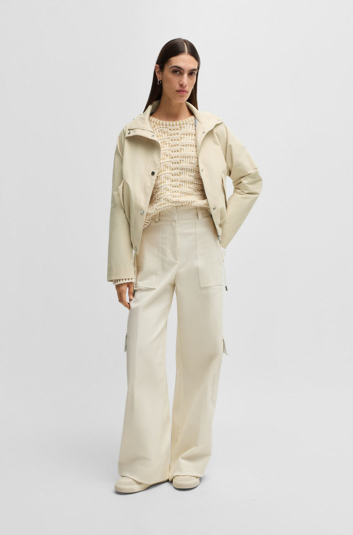 HOODED PARKA JACKET IN WATER-REPELLENT FABRIC - 3