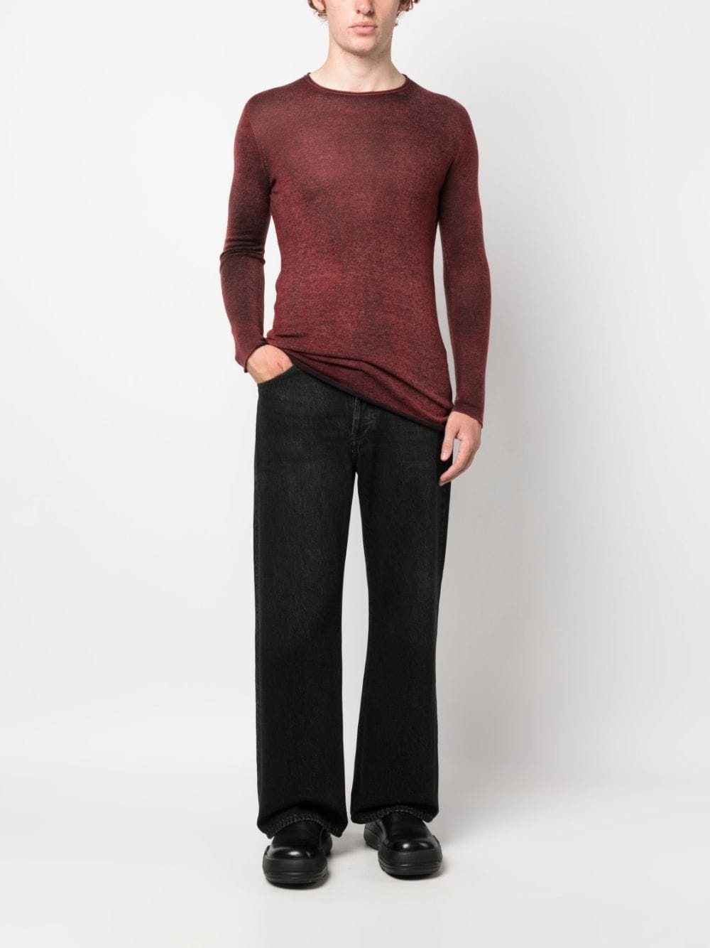 fine-knit cashmere top - 2