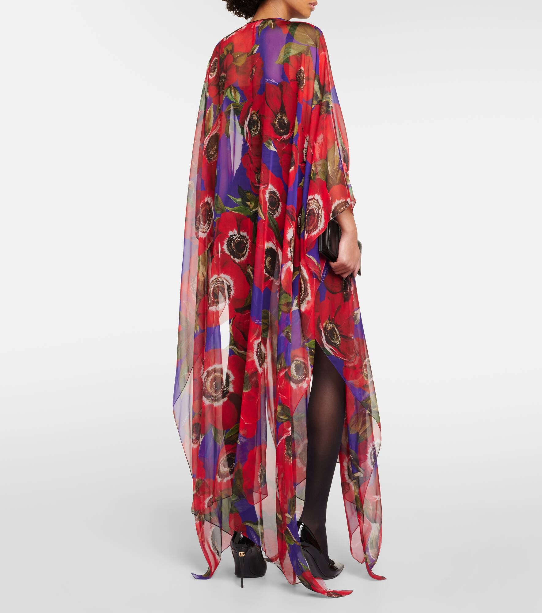 Anemone silk chiffon kaftan - 3