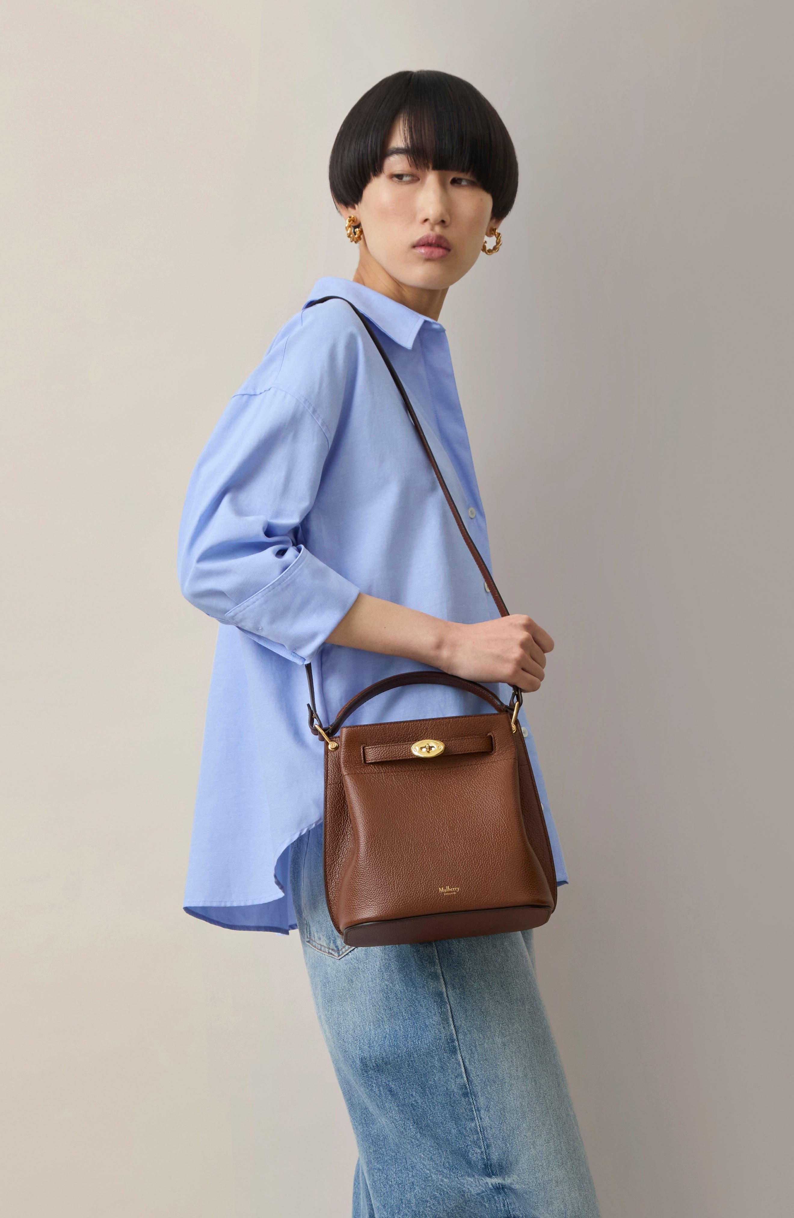 Mulberry Small Islington Classic Leather Bucket Bag in Oak at Nordstrom - 2
