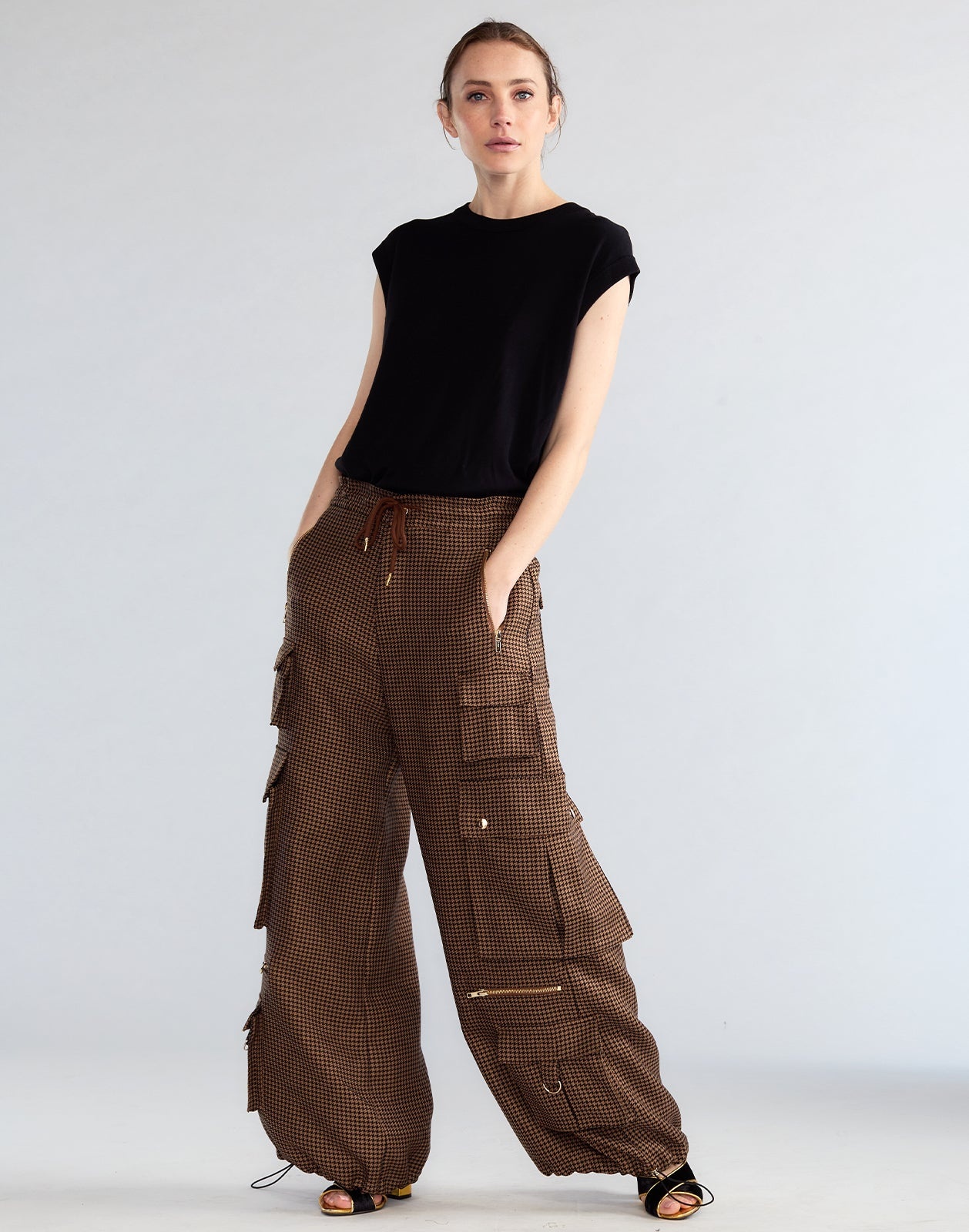 Houndstooth Cargo Pants - 1