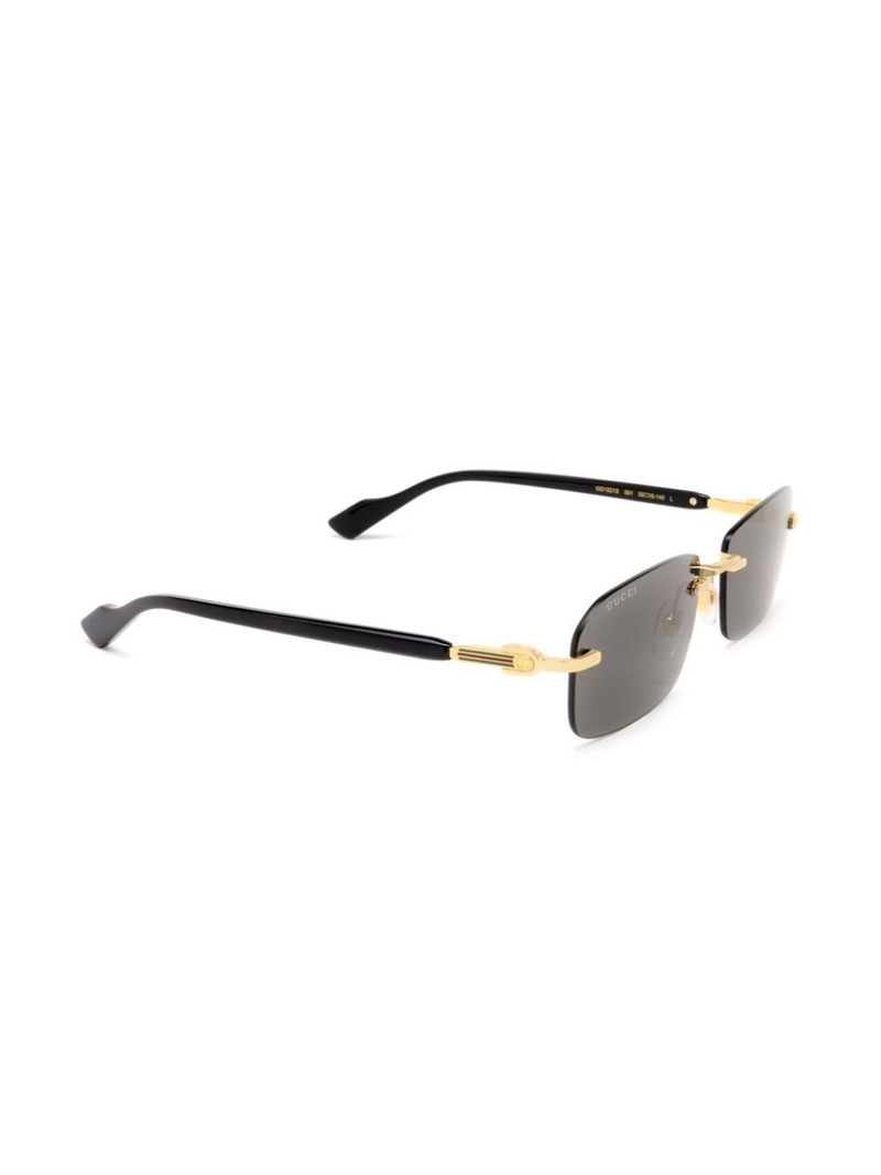 GUCCI rimless rectangle-frame sunglasses outlook